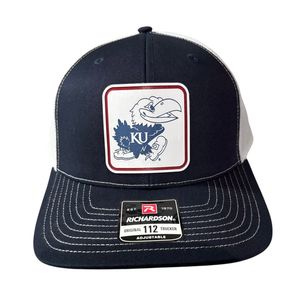 University of Kansas Jayhawk Square Tri-Layer Acrylic Patch Hat