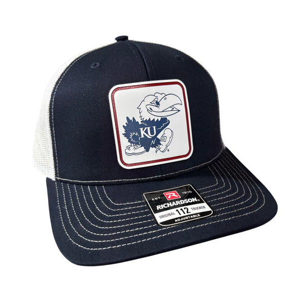 University of Kansas Jayhawk Square Tri-Layer Acrylic Patch Hat