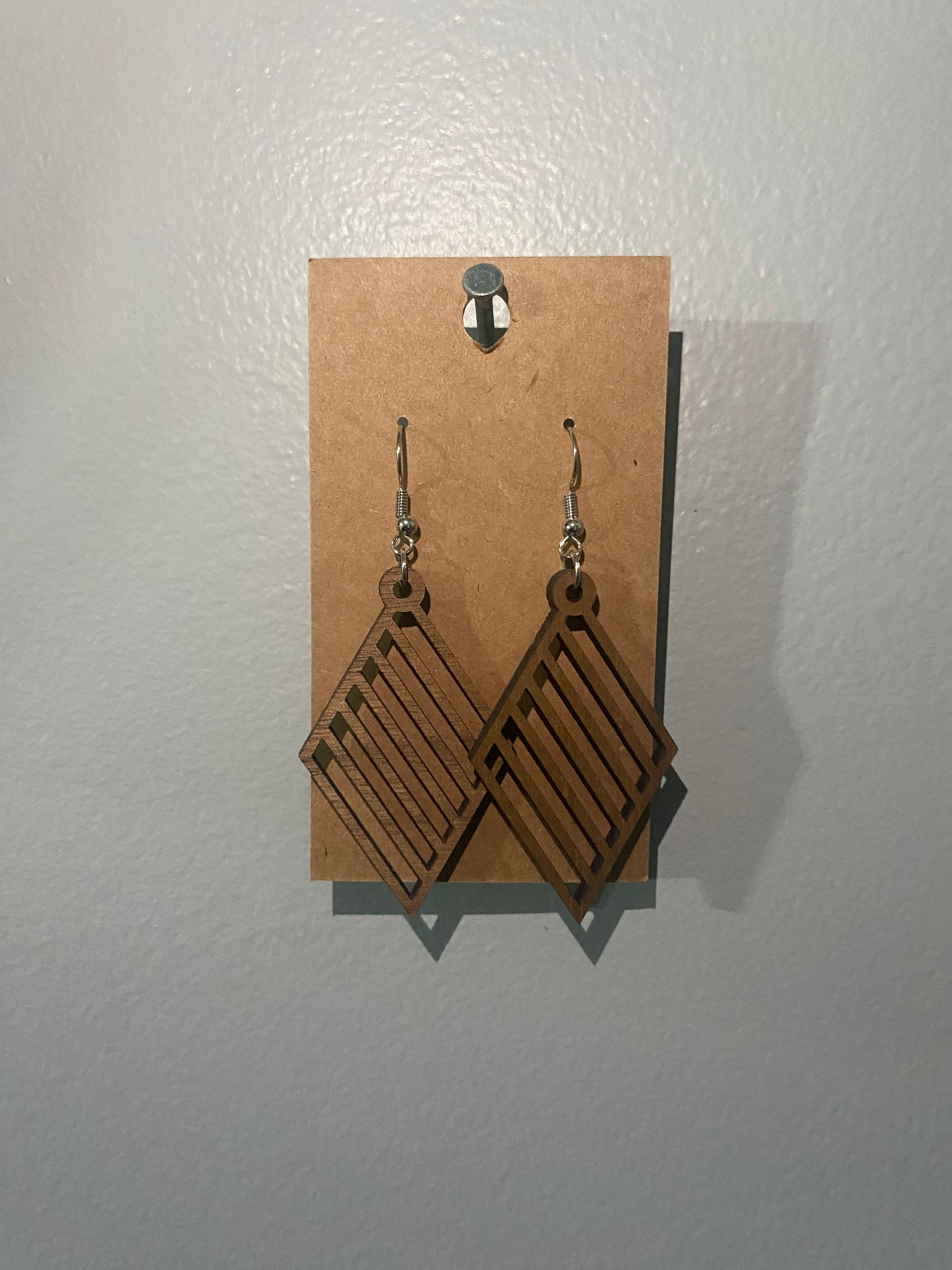 Geometric Wooden Earrings E