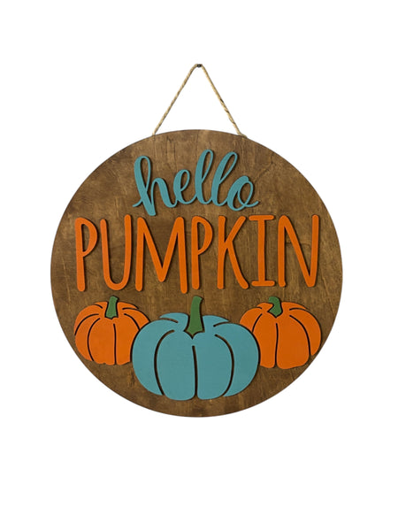 Hello Pumpkin Door Hanger