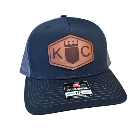 Kansas City Baseball Hexagon Leather Patch Hat