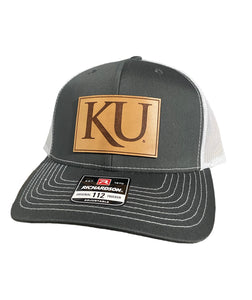 University of Kansas KU Leather Patch Hat