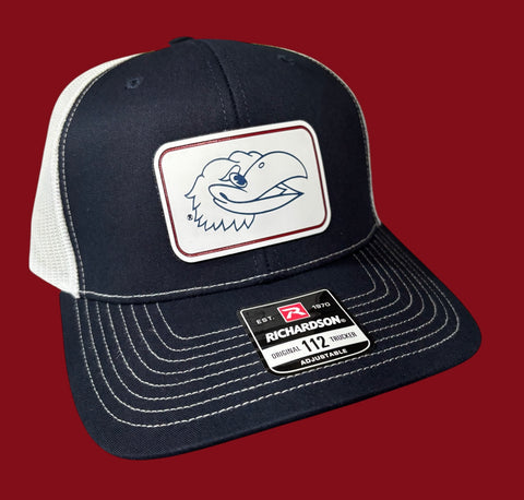 University of Kansas Jayhawk Head Rectangle Tri-Layer Acrylic Patch Hat