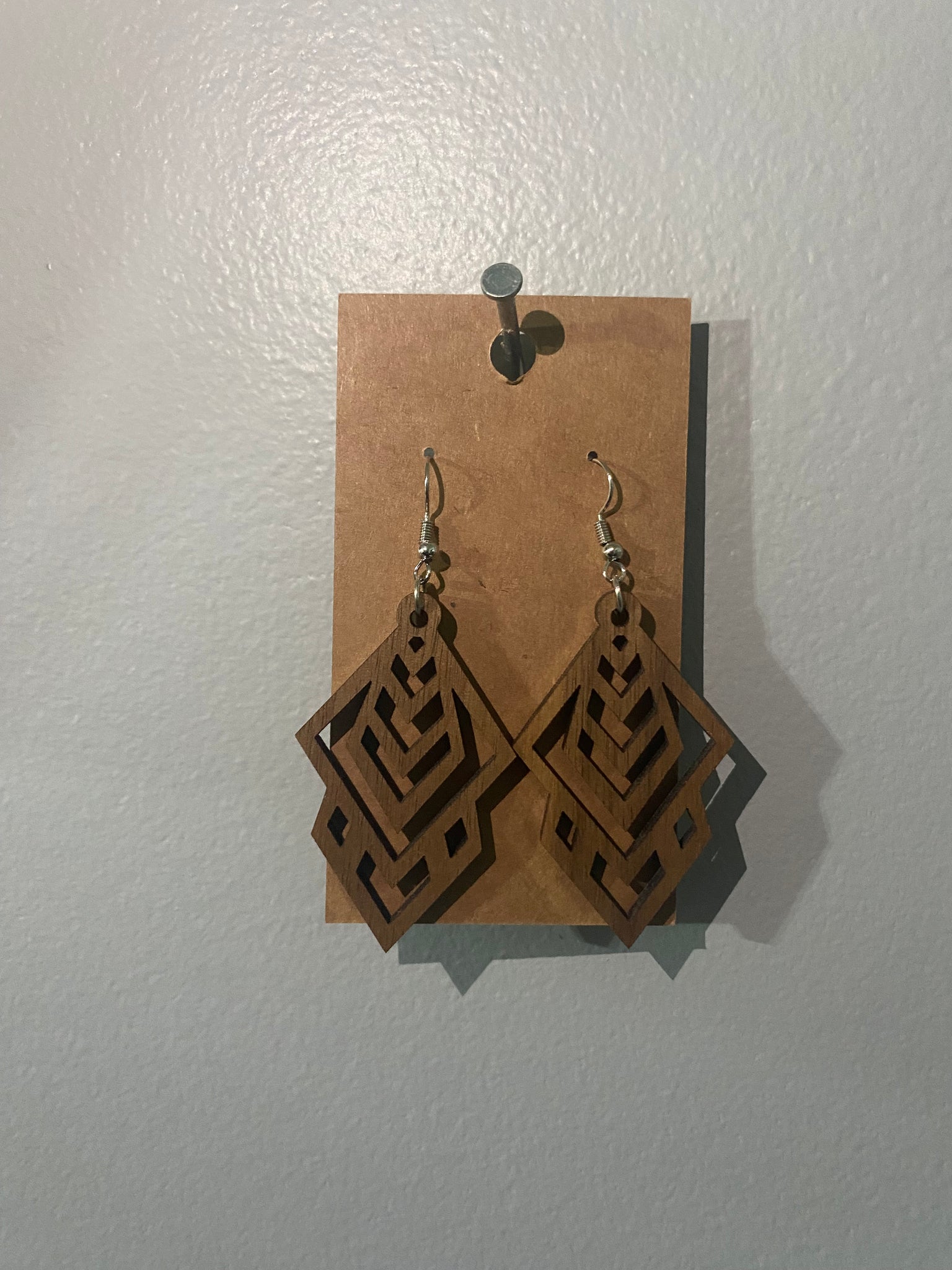 Geometric Wooden Earrings L