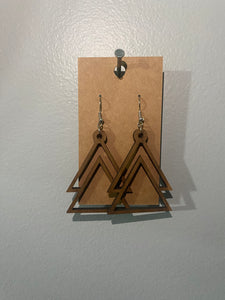Geometric Wooden Earrings F