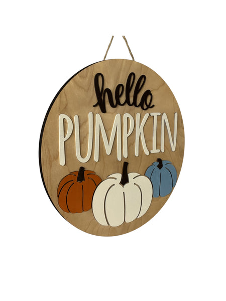 Hello Pumpkin Door Hanger