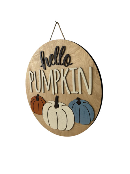 Hello Pumpkin Door Hanger