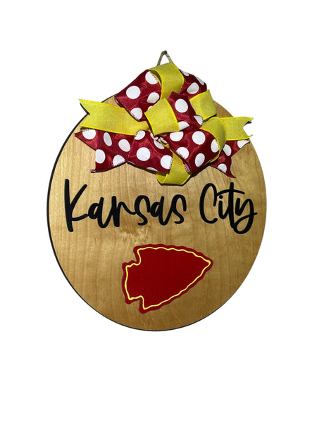 Kansas City Football Door Hanger