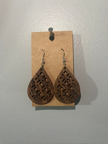Geometric Wooden Earrings C