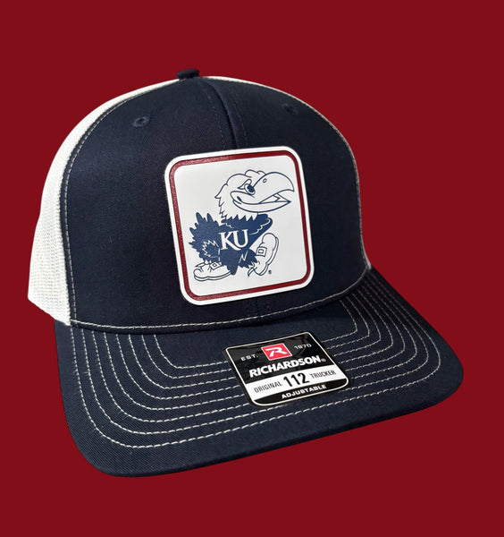 University of Kansas Jayhawk Square Tri-Layer Acrylic Patch Hat