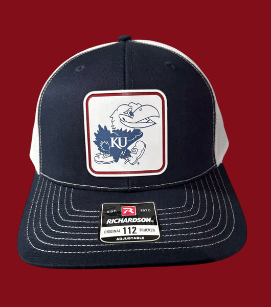 University of Kansas Jayhawk Square Tri-Layer Acrylic Patch Hat