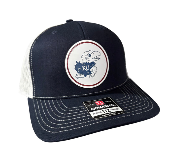 University of Kansas Jayhawk Circle Tri-Layer Acrylic Patch Hat