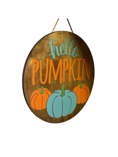 Hello Pumpkin Door Hanger