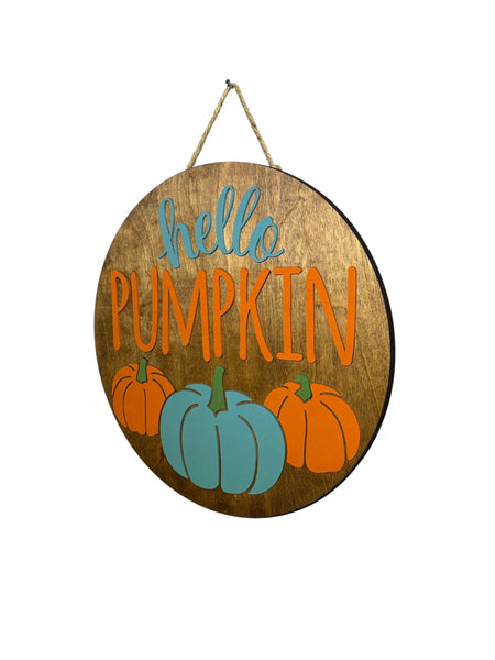 Hello Pumpkin Door Hanger