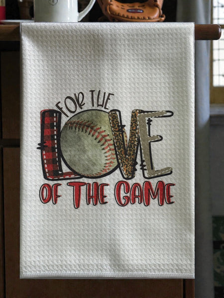 For the Love of the Game Waffle Weave Towel