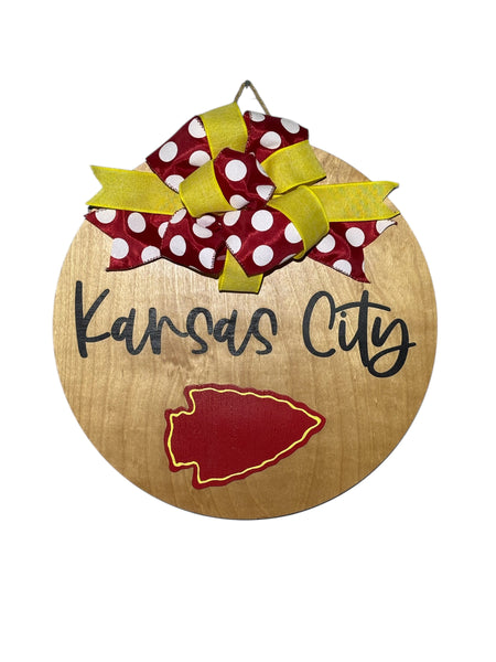 Kansas City Football Door Hanger