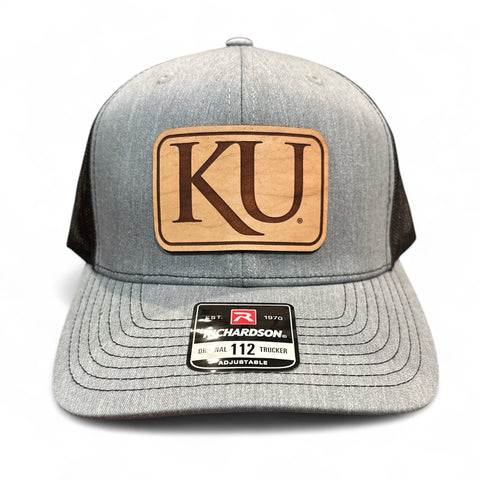 University of Kansas KU Leather Patch Hat