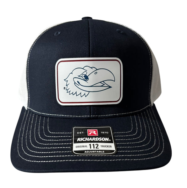 University of Kansas Jayhawk Head Rectangle Tri-Layer Acrylic Patch Hat