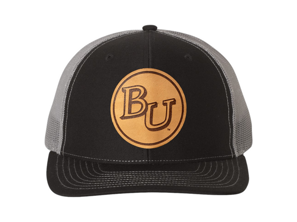 Baker University Circle BU Leather Patch Hat