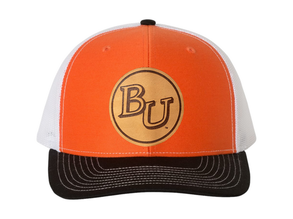 Baker University Circle BU Leather Patch Hat