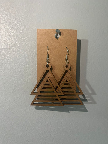 Geometric Wooden Earrings M