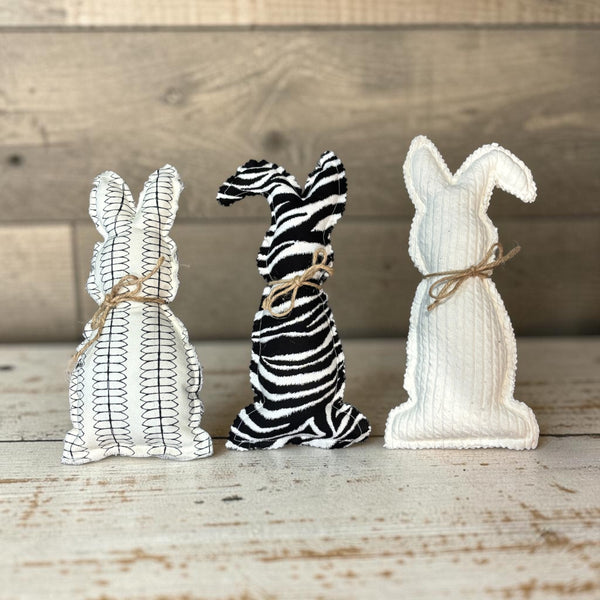 Farmhouse Fabric Bunnies - Set of 3