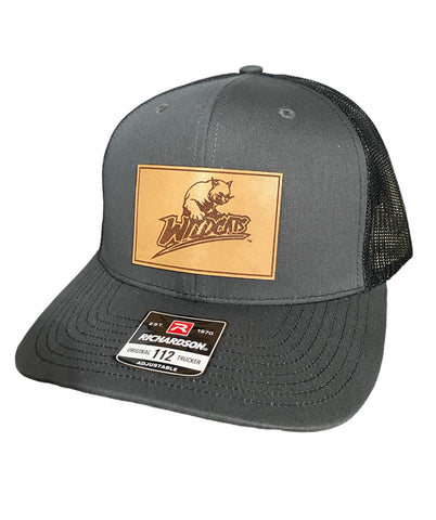 Baker Wildcats Rectangle Leather Patch Hat