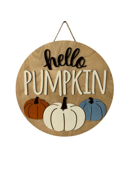 Hello Pumpkin Door Hanger
