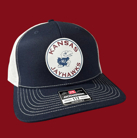 Kansas Jayhawks Circle Tri-Layer Acrylic Patch Hat