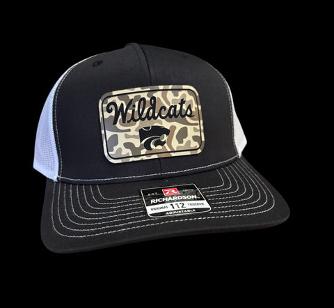 Wildcats with Powercat Duck Camo Premium Leatherette Patch Hat