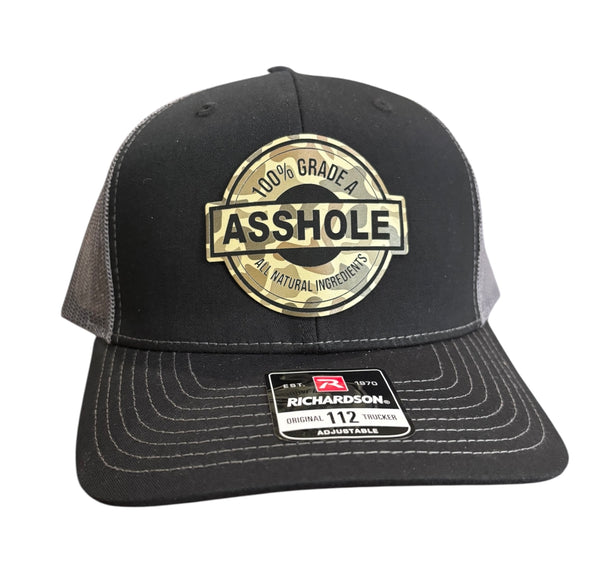 Asshole Offset Duck Camo Premium Leatherette Hat