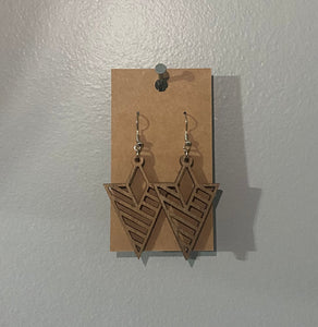 Geometric Wooden Earrings H