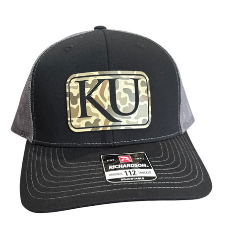 KU Rectangle Duck Camo Patch Hat