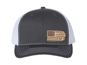 American Flag FAFO Leather Patch Hat