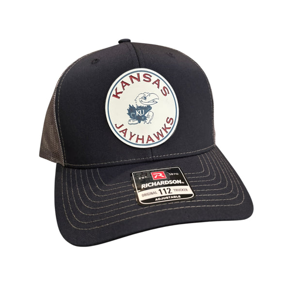 Kansas Jayhawks Circle Tri-Layer Acrylic Patch Hat