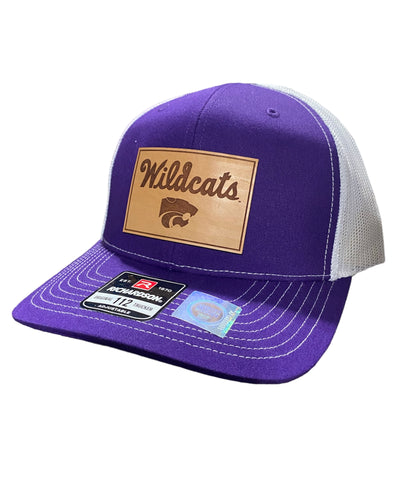 K-State Wildcats Leather Patch Hat