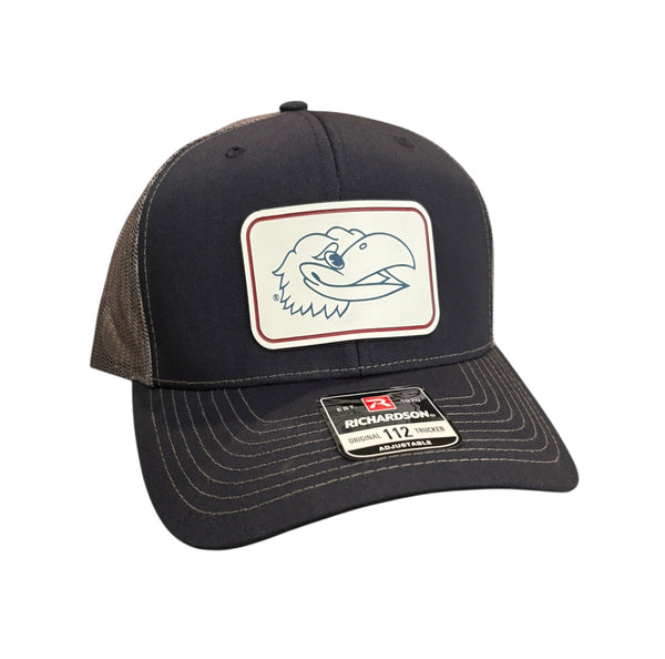 University of Kansas Jayhawk Head Rectangle Tri-Layer Acrylic Patch Hat