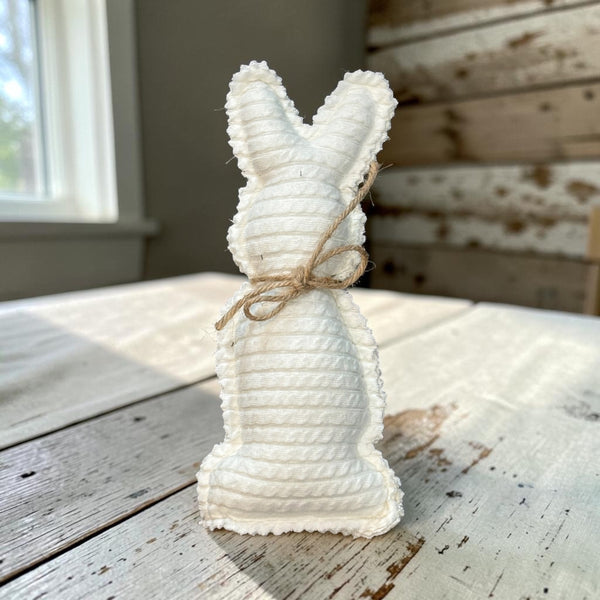 Farmhouse Fabric Bunnies - Set of 3 with 2 eggs