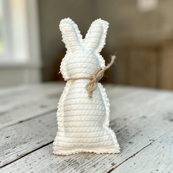 Farmhouse Fabric Bunnies - Set of 3 with 2 eggs