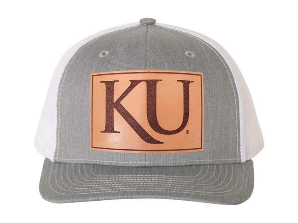 University of Kansas KU Leather Patch Hat