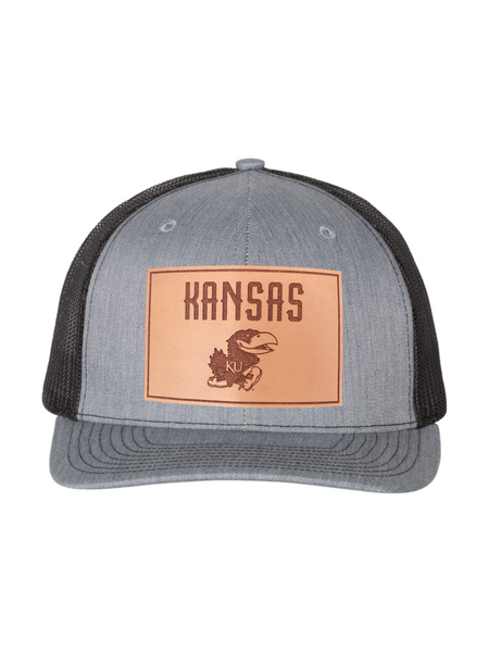University of Kansas Rectangle Kansas Leather Patch Hat