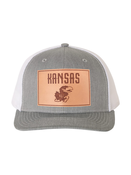 University of Kansas Rectangle Kansas Leather Patch Hat