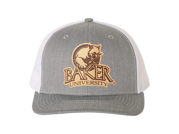Baker University Offset Leather Patch Hat