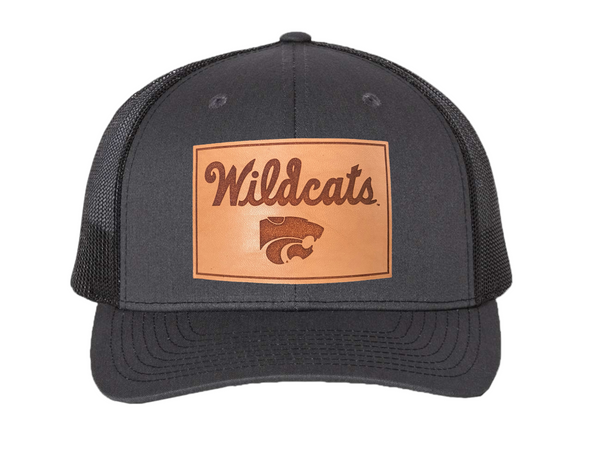 K-State Wildcats Leather Patch Hat