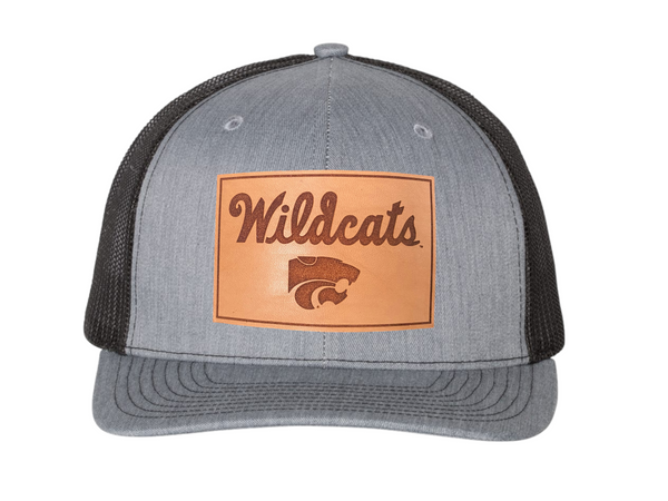 K-State Wildcats Leather Patch Hat