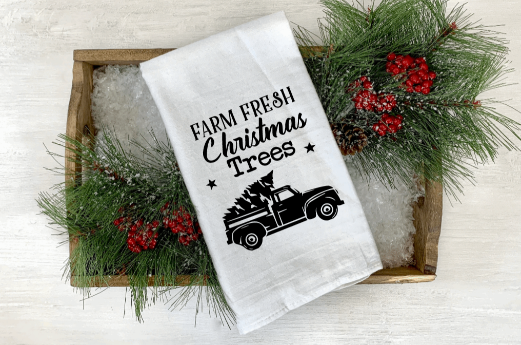 Farm Fresh Christmas Trees Tea/Flour Sack Towel
