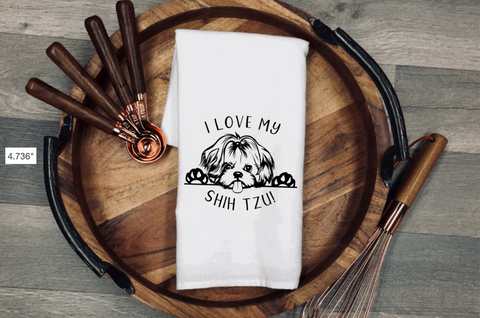 I Love My Shih Tzu Tea/Flour Sack Towel