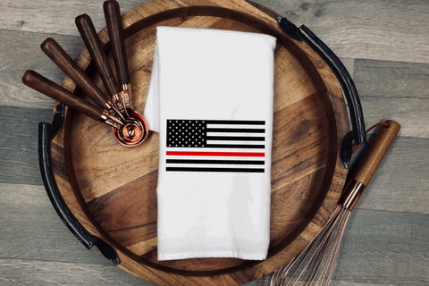 Thin Red Line Flag Tea/Flour Sack Towel