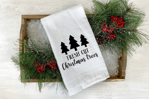 Fresh Cut Christmas Trees Tea/Flour Sack Towel