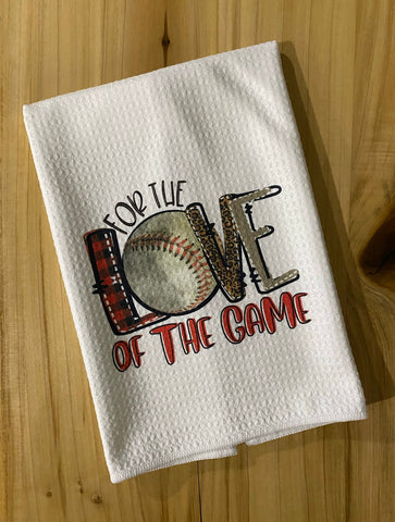 For the Love of the Game Waffle Weave Towel